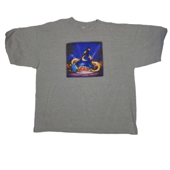 VINTAGE 90s Walt Disney World 100 years of magic Epcot hat gray T-shirt XXL - Picture 1 of 9